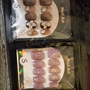 Brown and Pink Nail Art Set